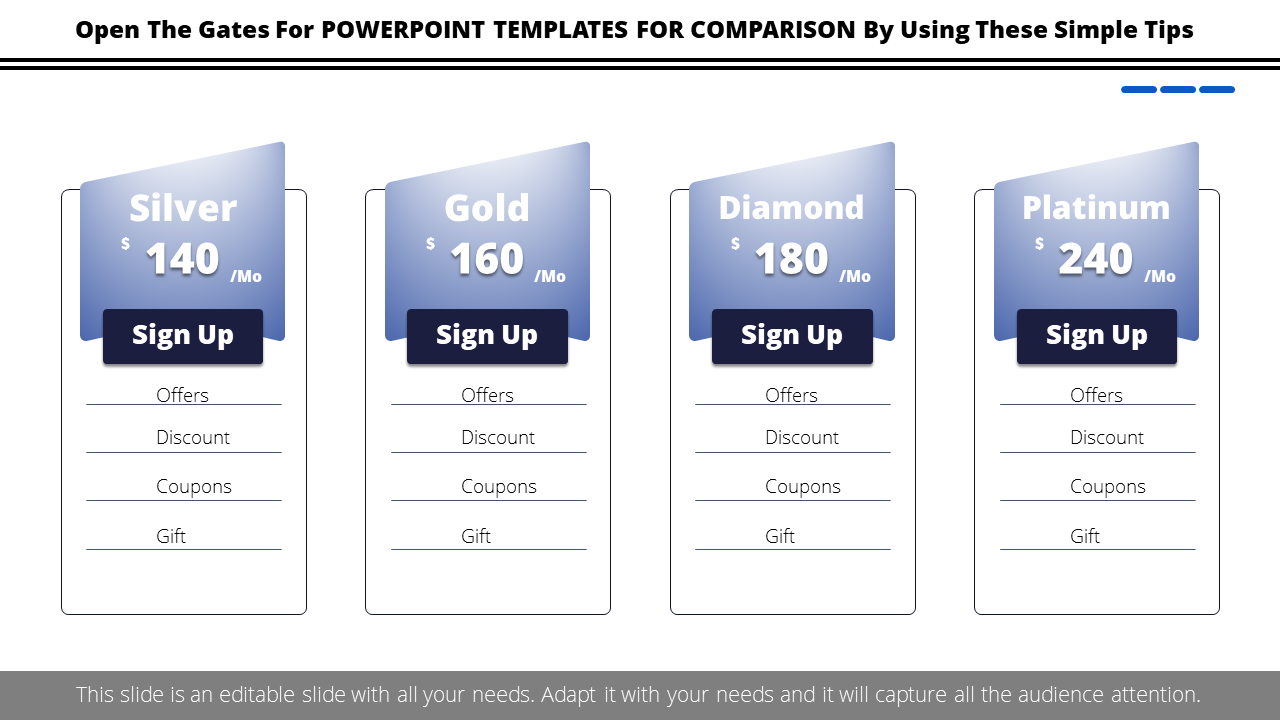 Creative PowerPoint Templates For Comparison-Two Node